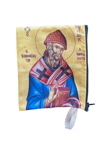 Гаманець із зображенням Святого Спиридона (великий)., Монастир Св. Спиридона Корфу, Святині Спиридона Тримифунтського, Православний інтернет-магазин, Святий Миколай